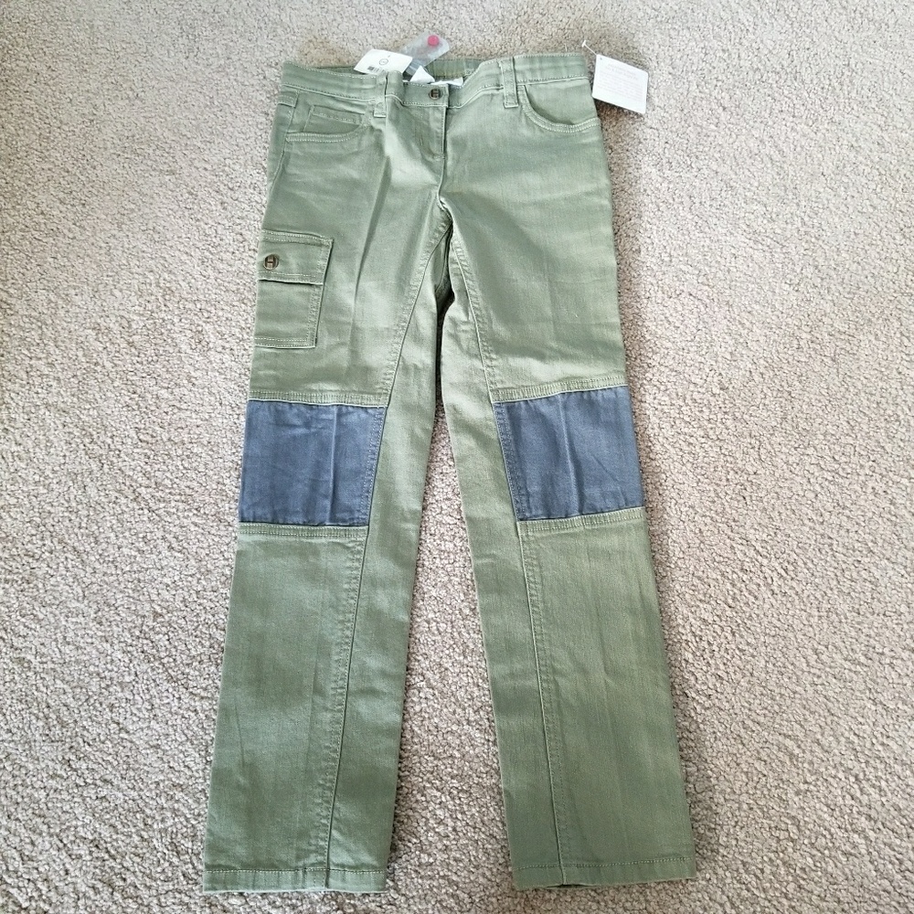Sz 140 HA Knee Patch Denim Skinny Twills